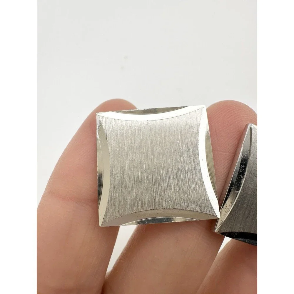 925 Sterling Silver Vintage Modernist Cufflinks